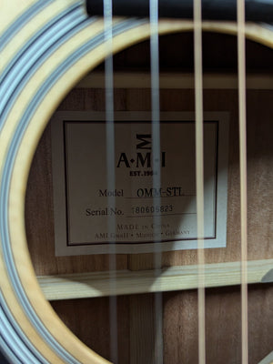 AMI-Guitars Acoustic Guitar AMI-Guitars Left Handed OMM-STL ST Series Acoustic Guitar