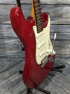 Used Ariana Strat bass side view of the body
