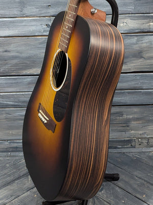 Martin D-X2E treble side view of the body