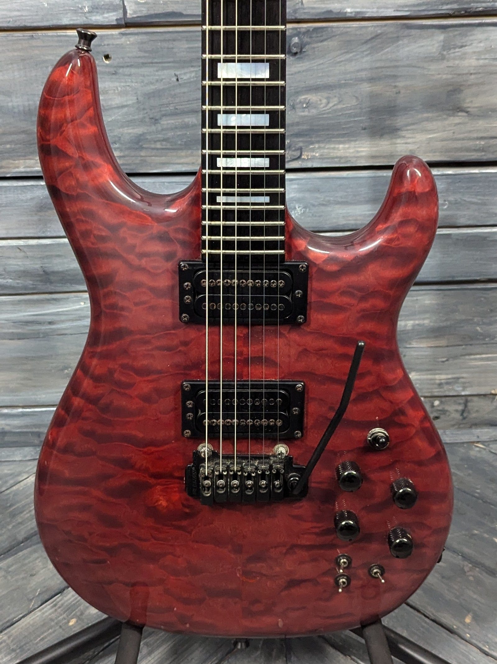 Used Carvin DC close up of the body