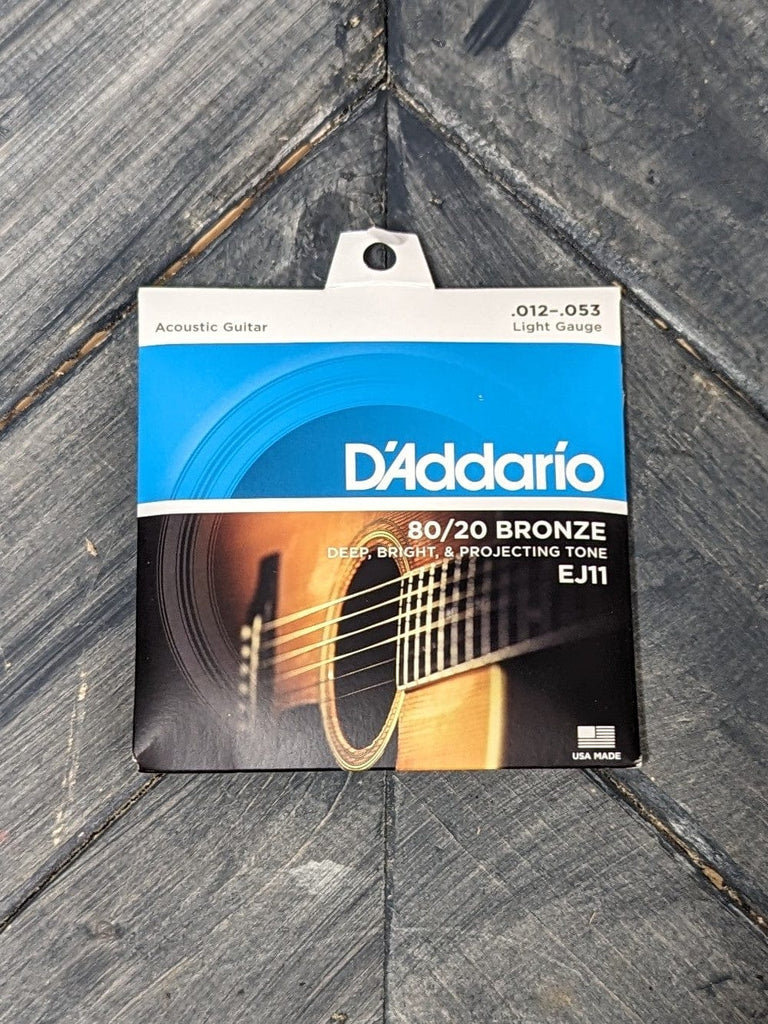 D Addario EJ11 80 20 Bronze Light Gauge Acoustic Guitar Strings