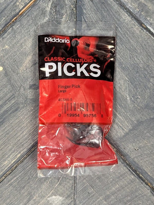 D'Addario Pick D'Addario 4CSH6-5 Classic Celluloid Finger Picks Medium - 5-Pack