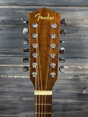 Used Fender CD-60SCE front of the headstoock