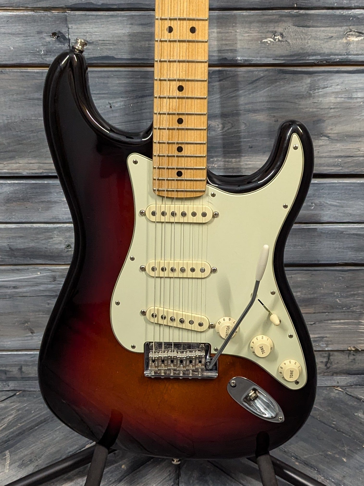 Used Fender 2016 American Professional Strat close up of the body