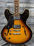 Used Jay Turser Left-Handed Semi-Hollow close up of the body