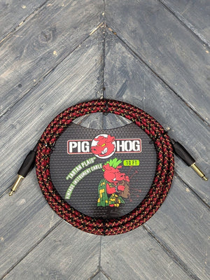 Pig Hog Cable Pig Hog PCH10PL 10ft Tartan Plaid Straight to Straight Instrument Cable