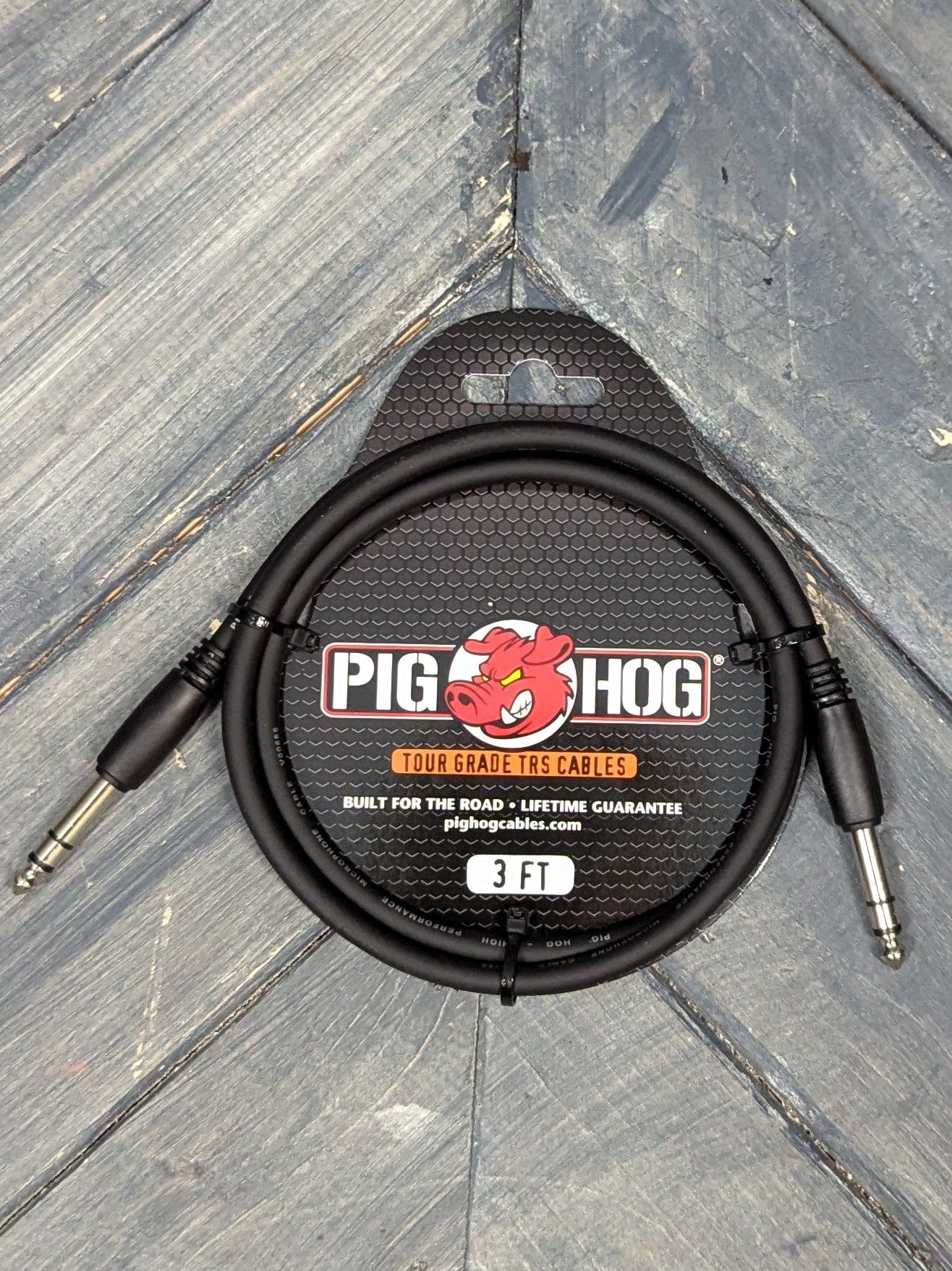 Pig Hog Cable PIG HOG PTRS03 3FT 1/4" TRS - 1/4" TRS CABLE