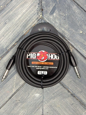 Pig Hog instrument cable Pig Hog PTRS15 15FT 1/4" TRS - 1/4" TRS CABLE