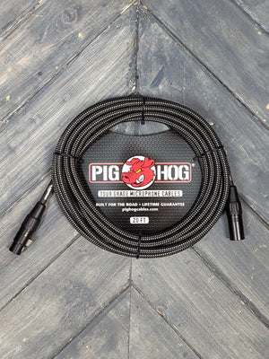 Pig Hog Microphone Cable Pig Hog PHM20BKW  Black & White Woven Mic Cable, 20ft XLR