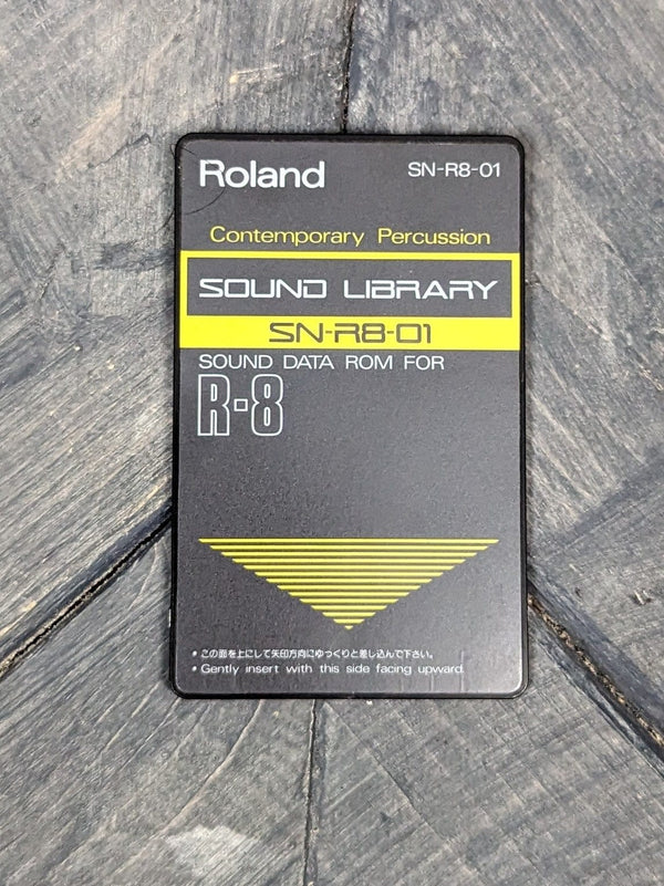 Used Roland SN-R8-01 Contemporary Percussion Sound Data Rom Card for Roland  R8