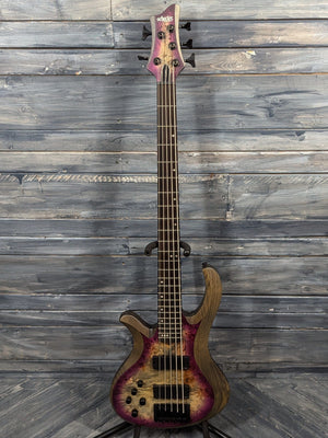 Schecter Electric Bass Used Schecter Left-Handed Riot-5 Electric Bass with Gig Bag