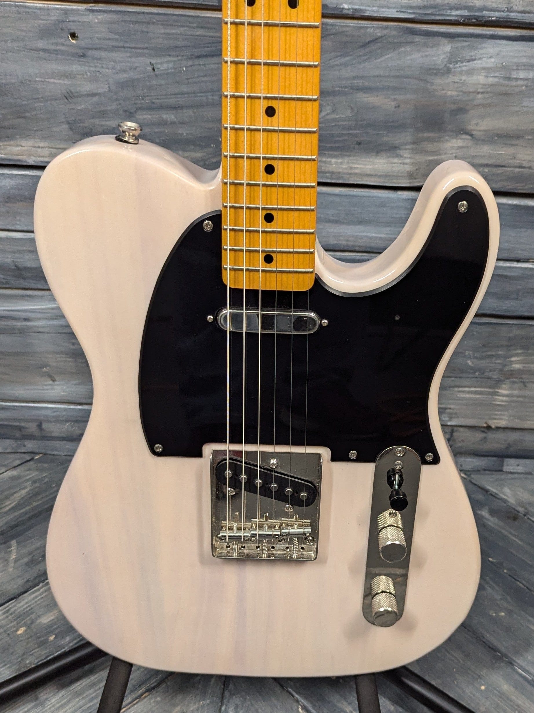 Used Squier Classic Vibe 50s Tele close up of the body