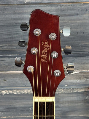 Used Stagg SA40MJCFI front of the headstock