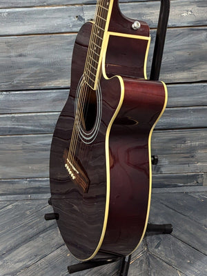 Used Stagg SA40MJCFI treble side view of the body