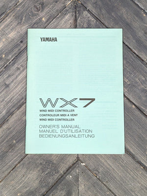 Used Yamaha WX7 owner's manual