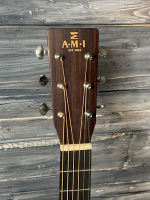 AMI Guitars OMT-28H front of the headstock