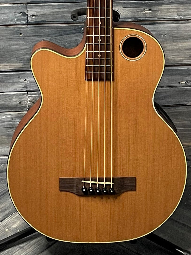 Boulder Creek Left Handed EBR3-N5L 5 String Fretted Acoustic Electric Bass  Guitar