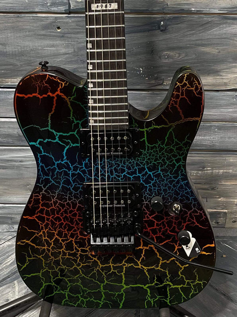 ESP/LTD Eclipse '87 FR Electric Guitar- Rainbow Crackle