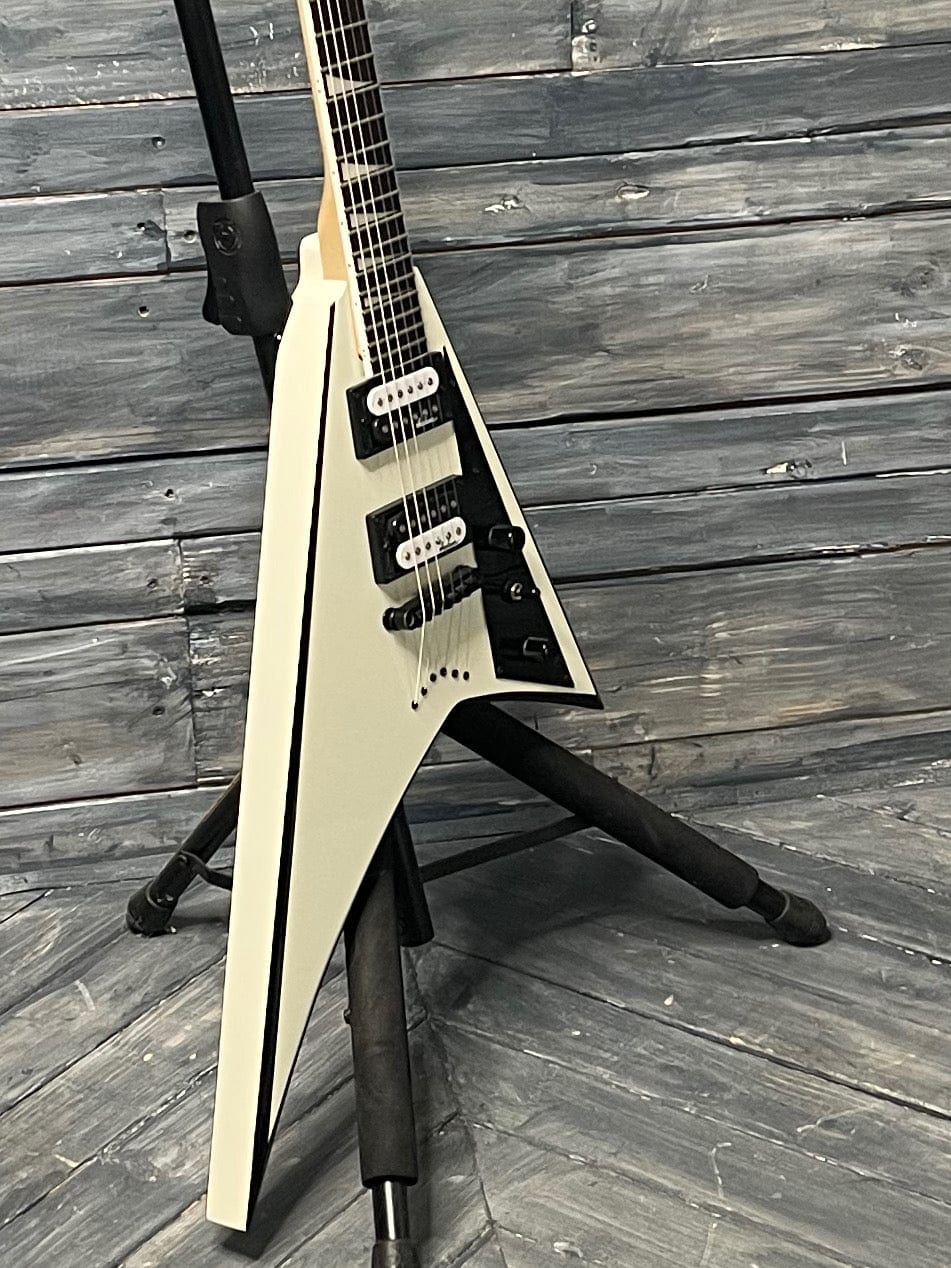 Used Jackson 2015 JS32T RR Rhoads V Guitar with Gator Bag- White