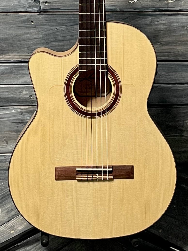 Ortega Left Handed R131L Family Series Pro Nylon String Acoustic Guita -  Adirondack Guitar