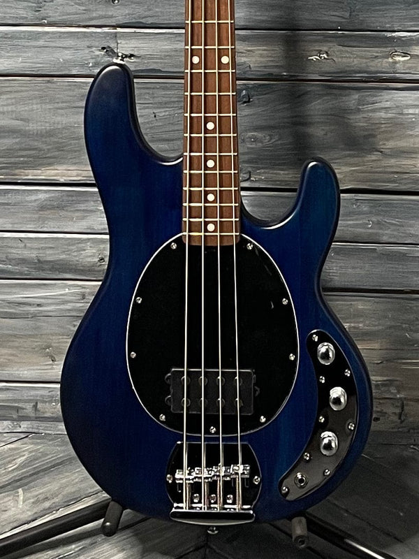 Sterling by Music Man Stingray Ray 4 Electric Bass- Satin Trans Blue