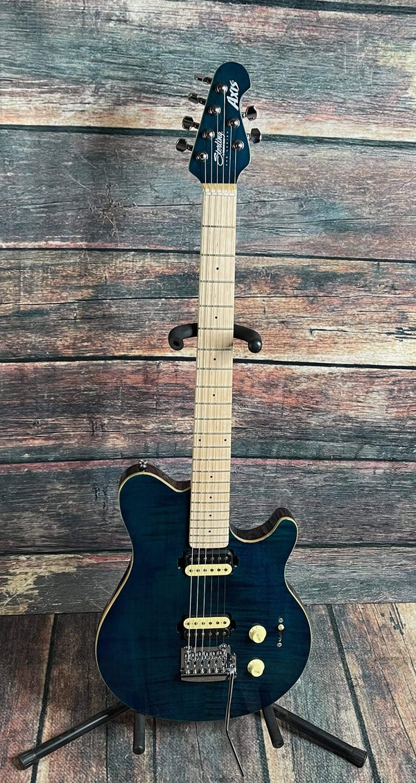 Sterling by Music Man AX3FM-NBL-M1 Axis Electric Guitar - Neptune Blue